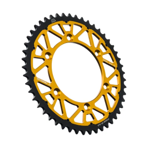 JT SPROCKETS Twinstar acél-alumínium hibrid lánckerék, fekete, arany , nordicamoto.ro
