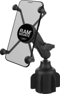RAM MOUNTS X-gripPhone telefon tartó, rövid pohártartó talppal, fekete , nordicamoto.ro