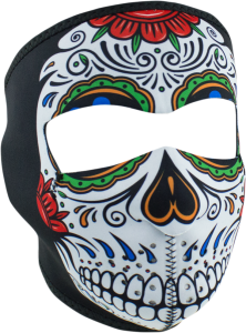Full Mask Muerte Skull Black, Green, Red, White