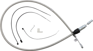 Polished Stainless Quick Connect Upper Clutch Cable Silver, 1, nordicamoto.ro