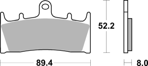 Hf Street Ceramic Organic Brake Pads, 2, nordicamoto.ro