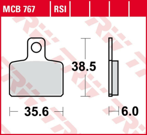 TRW Organic hátsó fékbetétek a GAS GAS TXT 125/200/250/280/300 (2004–2011), a SHERCO TRIALS 125/250/290/320 (2006–) és a HONDA COTA 300RR (2016–) modellekhez, nordicamoto.ro
