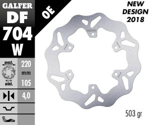 Wave® Brake Rotor Silver, 1, nordicamoto.ro