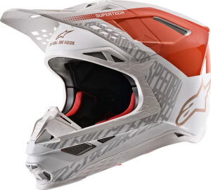 Supertech M8 Triple Mx Helmet Orange, White 