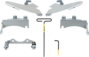 Fats/slim Windshield Trigger-lock Complete Mount Kit Polished