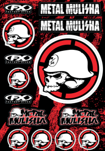 Decal Sheet Black, Red, White