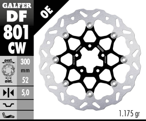 Wave® Brake Rotor Black, Silver, 1, nordicamoto.ro
