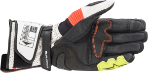 Manusi Piele Alpinestars SP-2 v3 Alb/Red Fluo/Negru 3XL, 2, nordicamoto.ro
