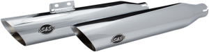 Slash-cut Slip-on Mufflers Chrome