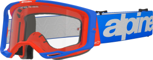 Motorkerékpáros szemüveg, Alpinestars Vision 8 Wordmark kék/narancssárga szemüveg, nordicamoto.ro