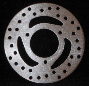 Round D-series Scooter Brake Rotor Silver, Stainless Steel, Zinc