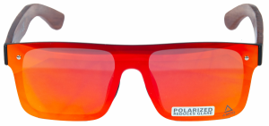 AMOQ Burst Sunglasses PLRZD Wood-Red mirror