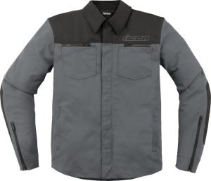 Geaca Icon Upstate Canvas Ce Gray L, 1, nordicamoto.ro
