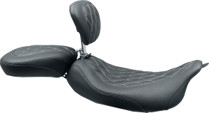 Wide Tripper Solo Seat With Removable Driver Backrest Black