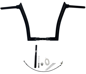 1-1/2(r) Ez Install Pointed Top Handlebar Kit Black