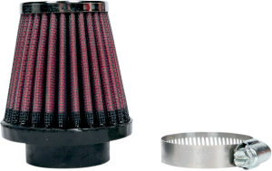 Universal Round Tapered Type Clamp-on Air Filter Black, Red, 1, nordicamoto.ro