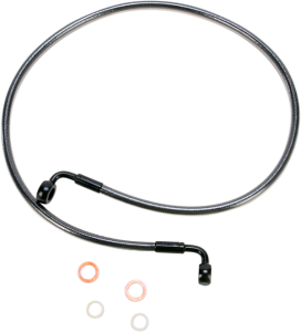 E-z Align Dot Braided Single Disc Front Brake Line Black, Black Pearl, 4, nordicamoto.ro
