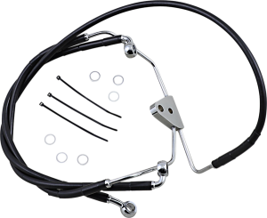 Extended Length Black Vinyl Brake Line Kit Black Oversize [+152 mm (6'')], 1, nordicamoto.ro