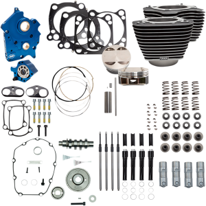 124(r) Power Package Engine Performance Kit Highlighted Fins, Wrinkle Black