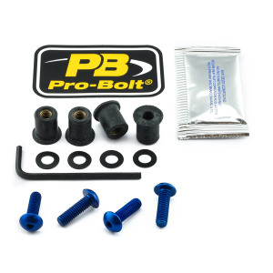 Screen Bolt Aluminium Blue