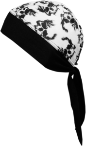 Skull Z-wrap Stretch Headwrap Red