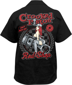 Crooked Piston Shirt Black 2XL, 2, nordicamoto.ro