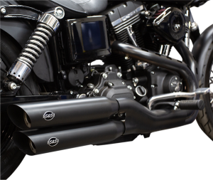 Slash Cut Slip-on Mufflers Black, 2, nordicamoto.ro