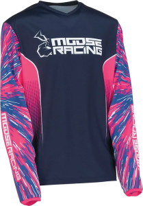 Tricou copii Moose Racing Agroid Pink/Blue S, 1, nordicamoto.ro