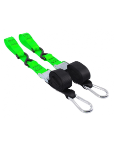 Enduro Expert Gorillas Grip 38 mm-es fekete/zöld motorkerékpár-hevederek, nordicamoto.ro
