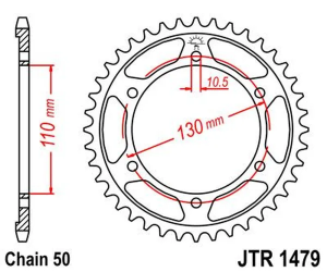 JT SPROCKETS Indukciós edzésű hátsó lánckerék, fekete cinkbevonatú, fekete, cink, 2, nordicamoto.ro