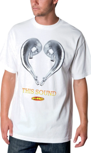 Tee Love Sound WhiteGray, Orange, White, Yellow 