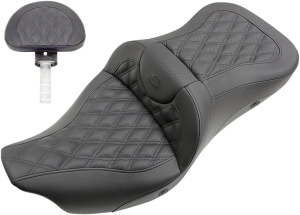 Heated Roadsofa Lattice Stitched Seat Black, 1, nordicamoto.ro