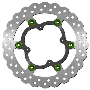 Brake Rotor Round Black, Green, Silver