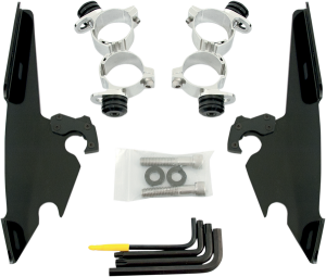 Fats/slim Windshield  Trigger-lock Complete Mount Kit Black, 1, nordicamoto.ro