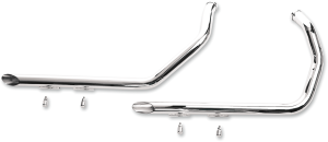 1-3/4(r) Dual Slash-cut Drag Pipes Chrome, 1, nordicamoto.ro