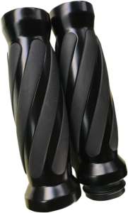 Custom Twisted Rubber Grips Black, 1, nordicamoto.ro