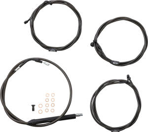 Standard Midnight Braided Handlebar Cable/brake Line Kit Black, 1, nordicamoto.ro