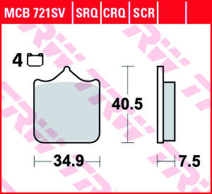 Srt Series Sindered Front Brake Pads