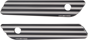 Ness-tech® Saddlebag 10-gauge Hinge Covers Black, 2, nordicamoto.ro