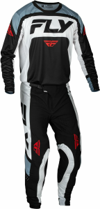 Fly Lite BOA MX/Enduro felszereléskészlet – fekete/fehér/szürke, nordicamoto.ro