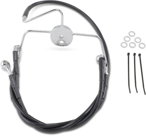 Extended Length Black Vinyl Brake Line Kit Black