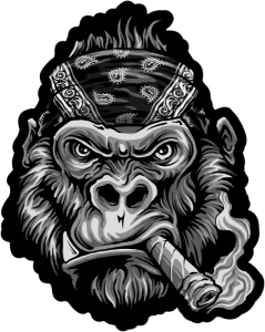 Gorilla Patch Black, Gray, White
