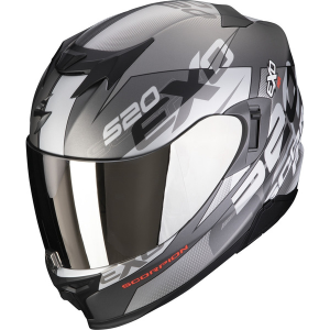 SCORPION EXO-520 EVO AIR COVER sport/túra teljes arcú bukósisak, ezüst/piros, XXL, 5, nordicamoto.ro