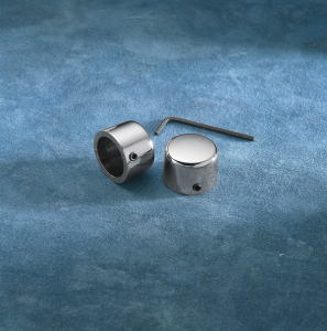 Chrome Handlebar Riser Bolt Caps Silver, 1, nordicamoto.ro