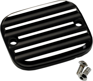 Front Brake Master Cylinder Cover Black, Silver
