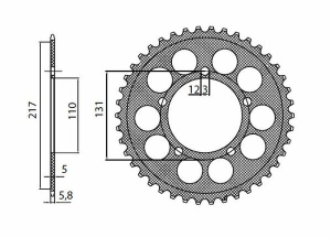 Works Triplestar Aluminum Rear Sprocket Natural, 1, nordicamoto.ro