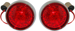 Probeam® Bullet Bezel Rear Led Turn Signal Inserts Chrome, 2, nordicamoto.ro