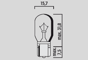 Filament Glass Wedge Bulbs Amber