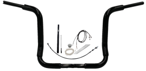 1-1/2(r) Ez Install Rounded Top Handlebar Kit Black