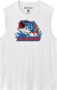 Tricou Icon American Basstard White M, 3, nordicamoto.ro